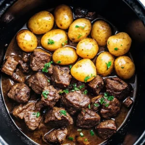 slow cooker garlic butter beef bites