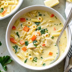 Creamy Chicken Pasta Soup
