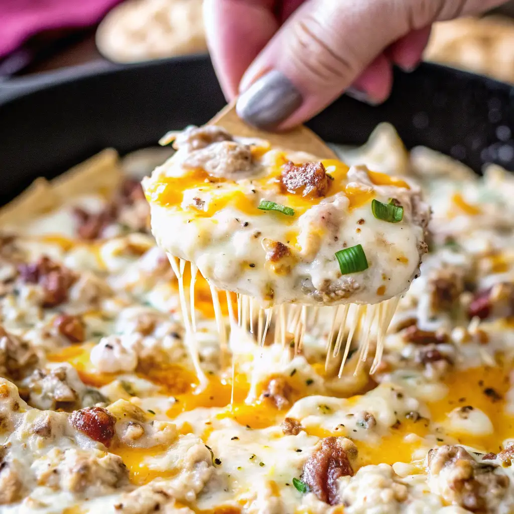 Creamy Skillet Cheeseburger Dip