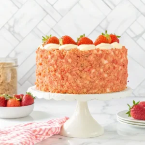 Strawberry Crunch Cake