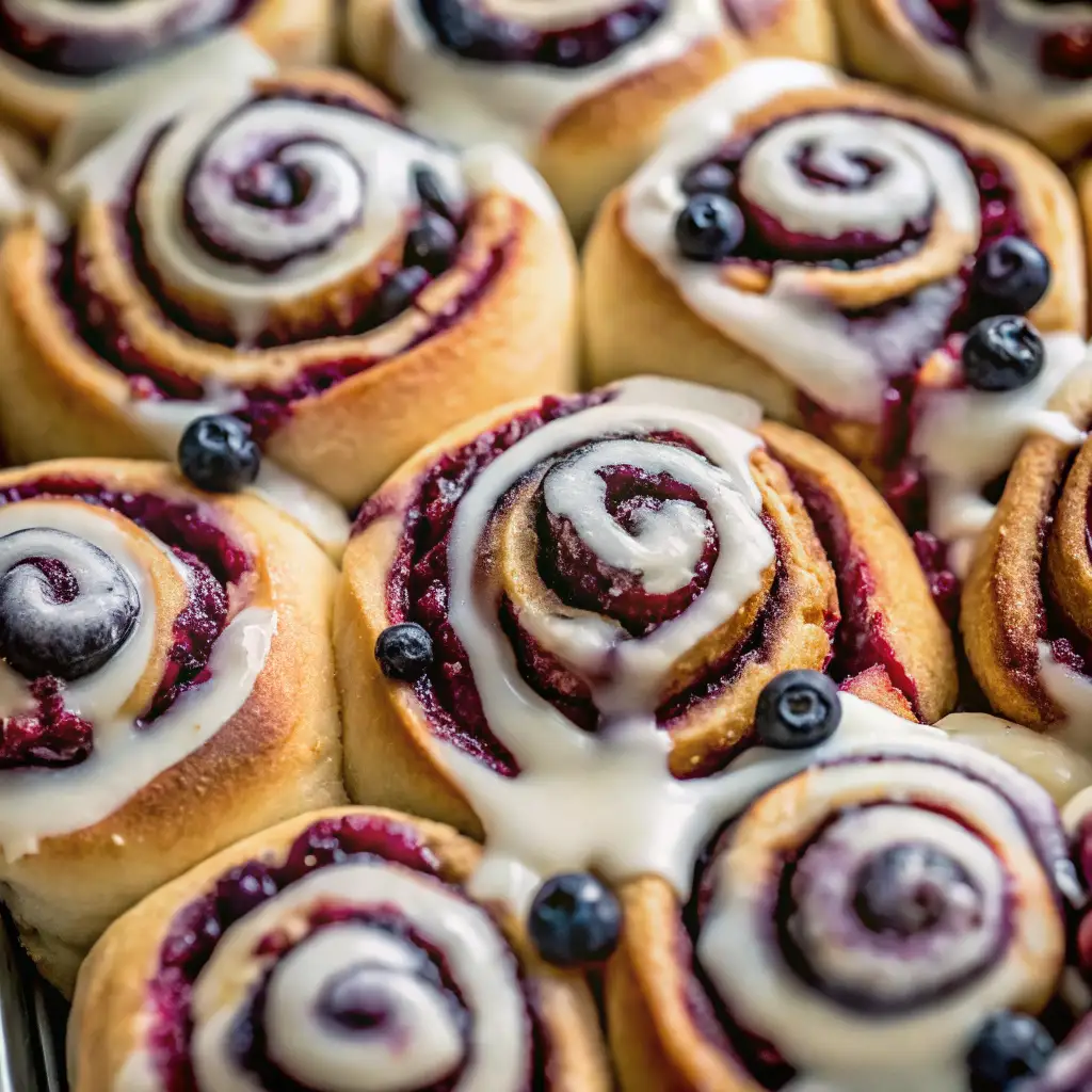 Sourdough Blueberry Sweet Rolls