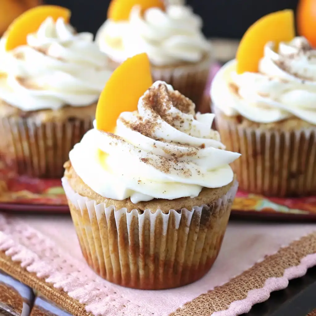 Peach Cobbler Cupcakes