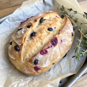 Blueberry Lemon Cream Cheese Sourdough Loaf
