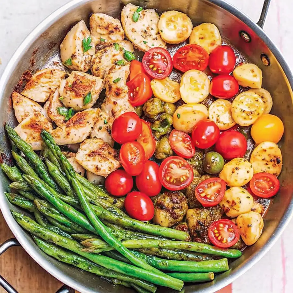 One-Pan Pesto Chicken Tortellini