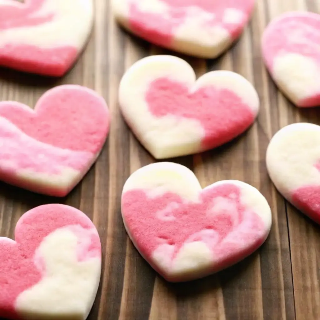 Marbled Pink Valentine's Day Sugar Cookies