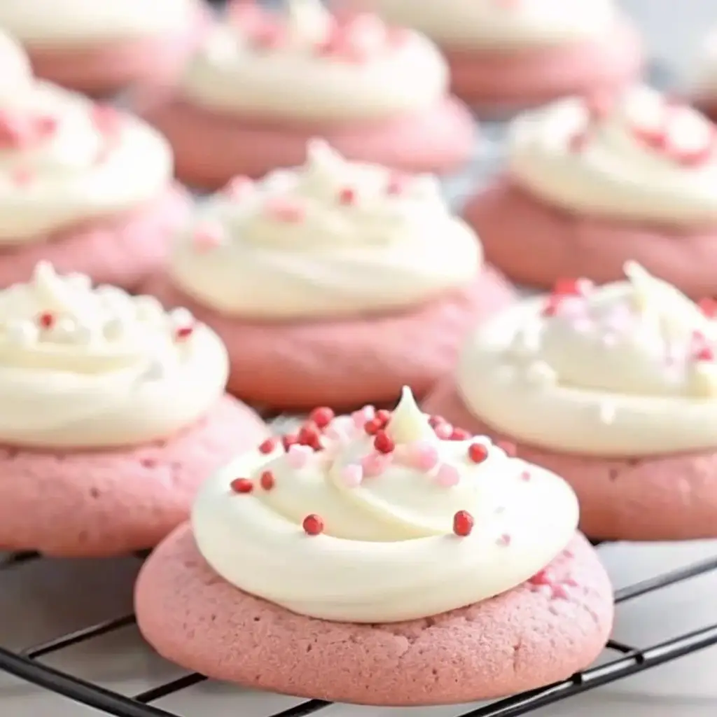 crumbl pink velvet cookies