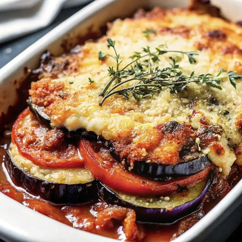 Eggplant and Tomato Gratin