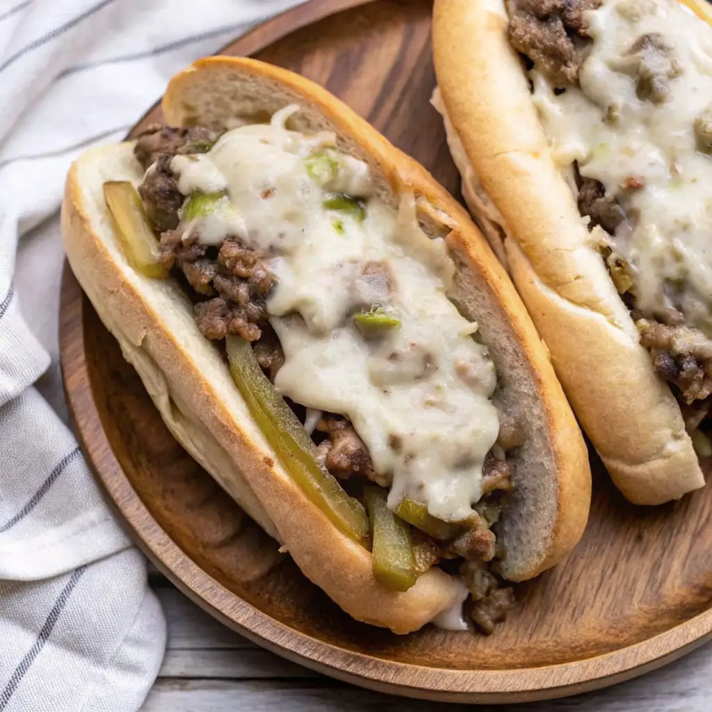 Ground Beef Philly Cheesesteaks