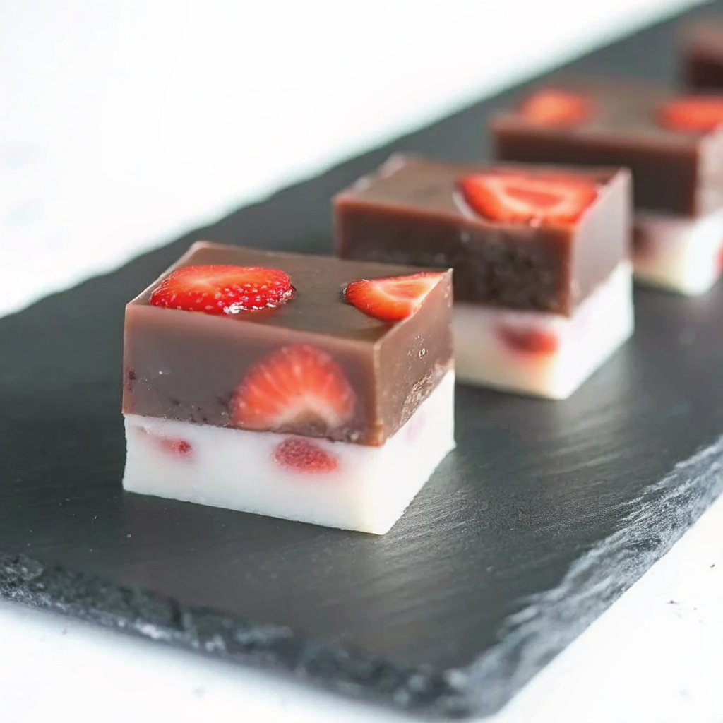 Strawberries and Milk Yokan