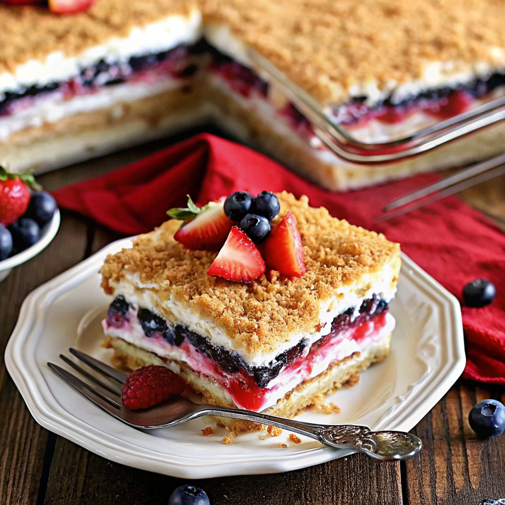 Red White and Blue Mixed Berry Yum Yum