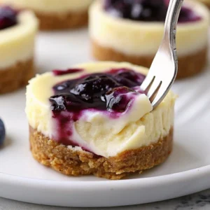 Mini Lemon Blueberry Cheesecakes