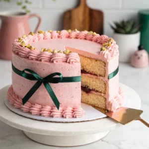 Raspberry Pistachio Cake