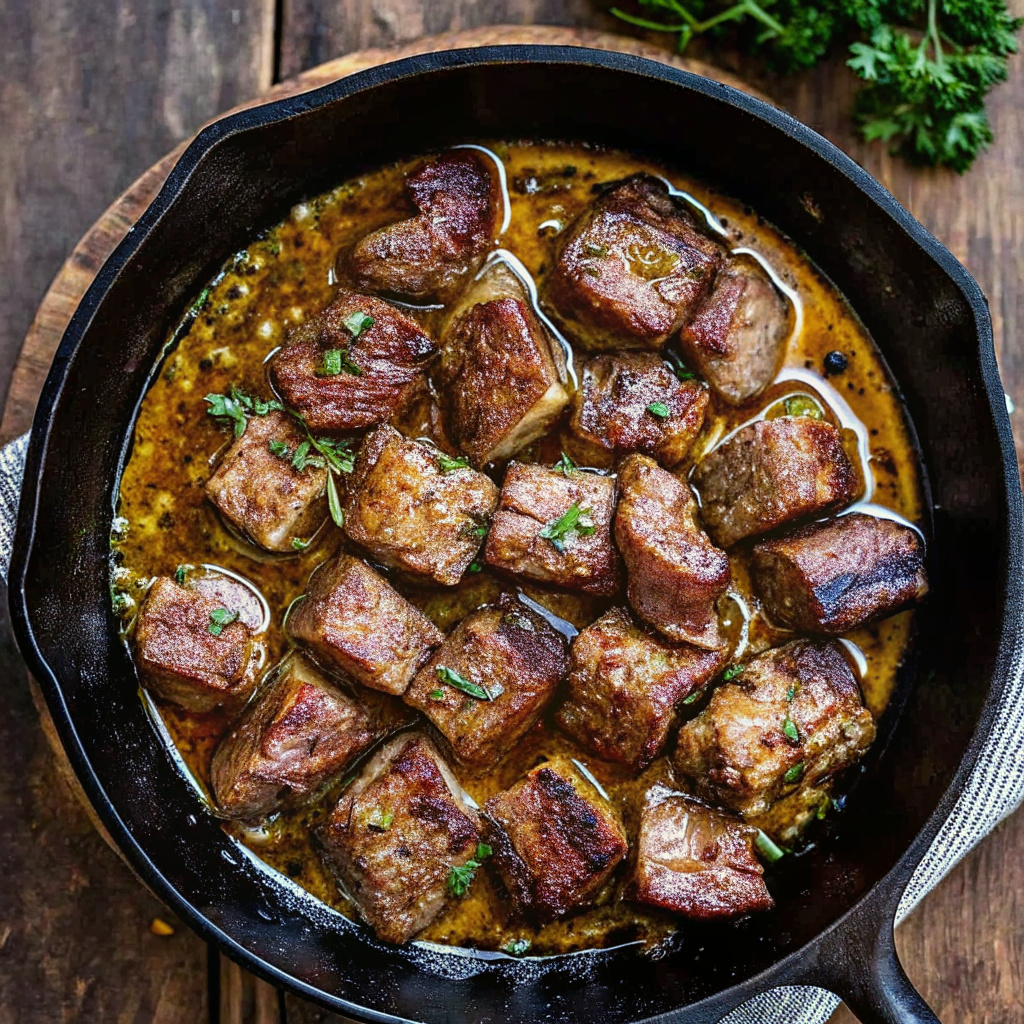 Cowboy Butter Steak Bites