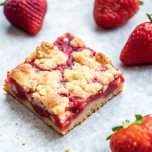 Strawberry Oatmeal Crumble Bars