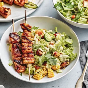 Chicken Skewer Salad