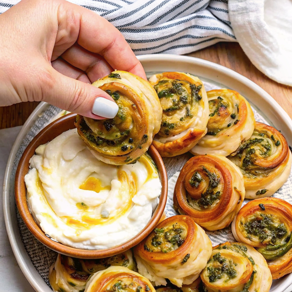 Spinach and Feta Pinwheels