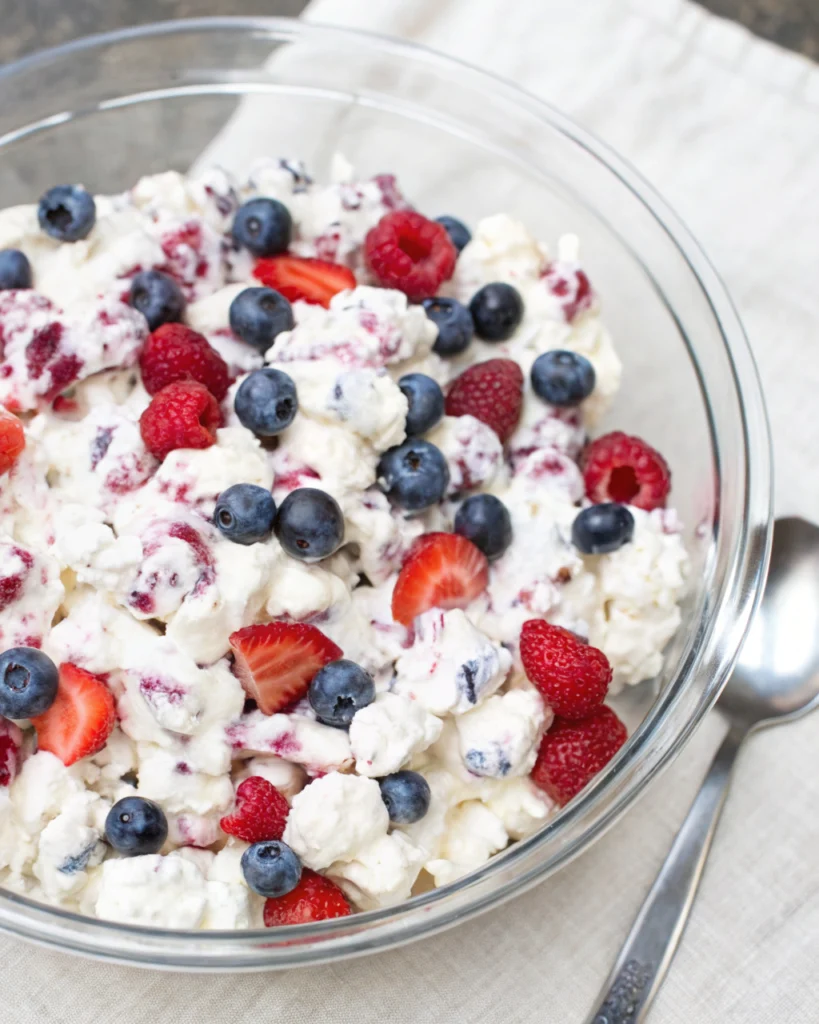 Red White and Blue Cheesecake Salad