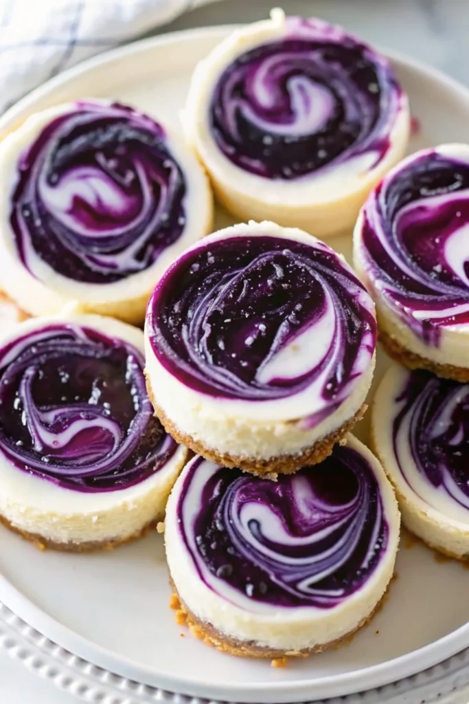 Mini Lemon Blueberry Cheesecakes