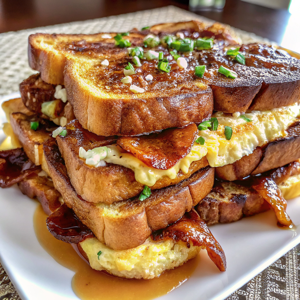 Bourbon Maple Bacon Stuffed Toast