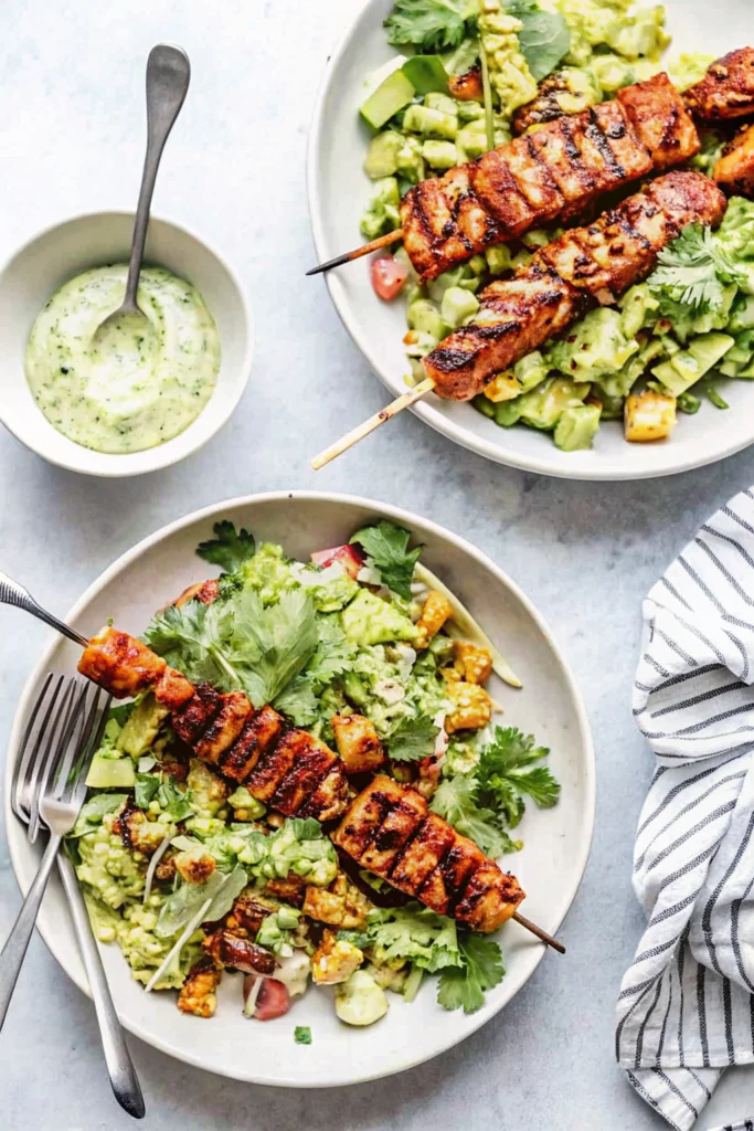 Chicken Skewer Salad