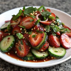 Cucumber Strawberry Salad
