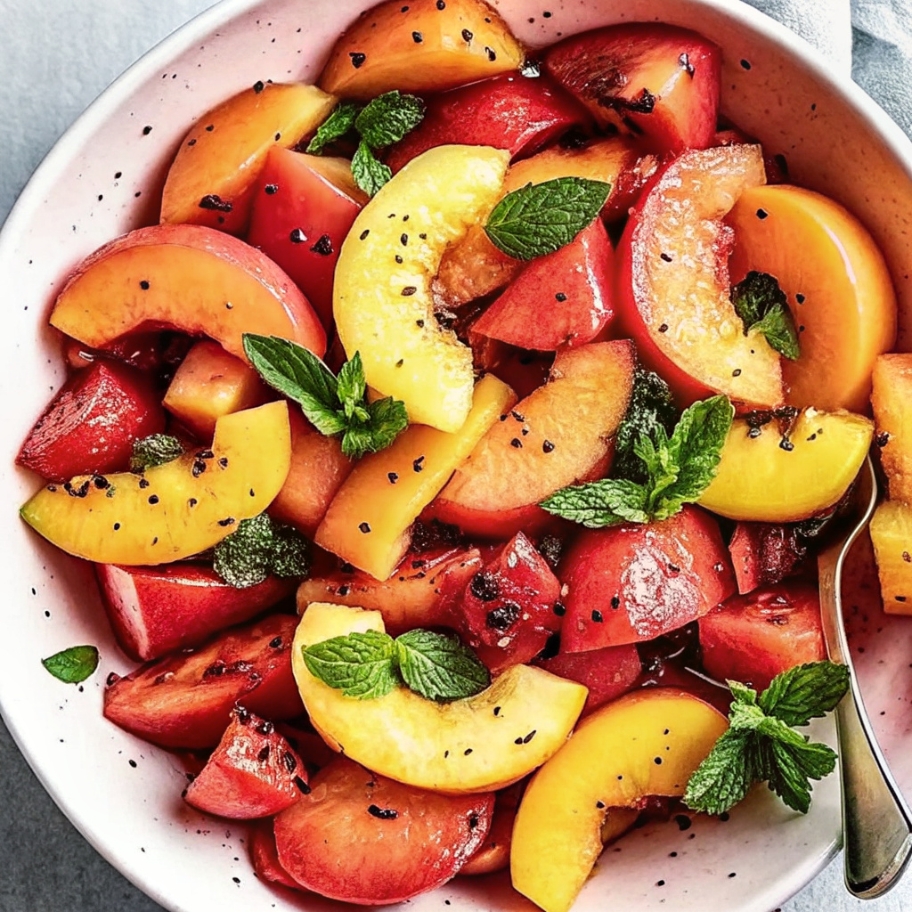Peach Watermelon Salad