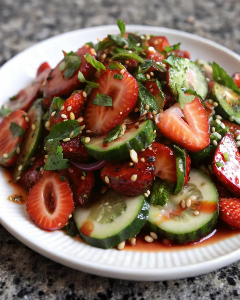 Cucumber Strawberry Salad