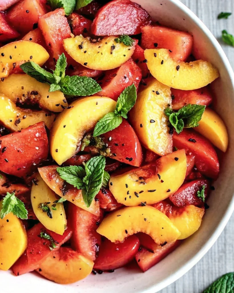 Peach Watermelon Salad