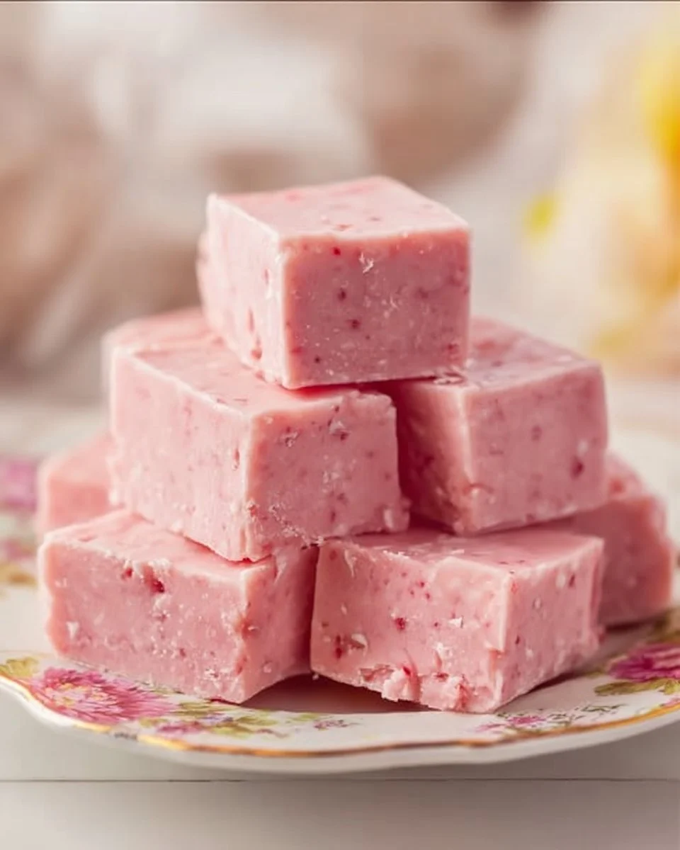 Creamy No-Bake 20-Minute Vegan Raspberry Coconut Fudge