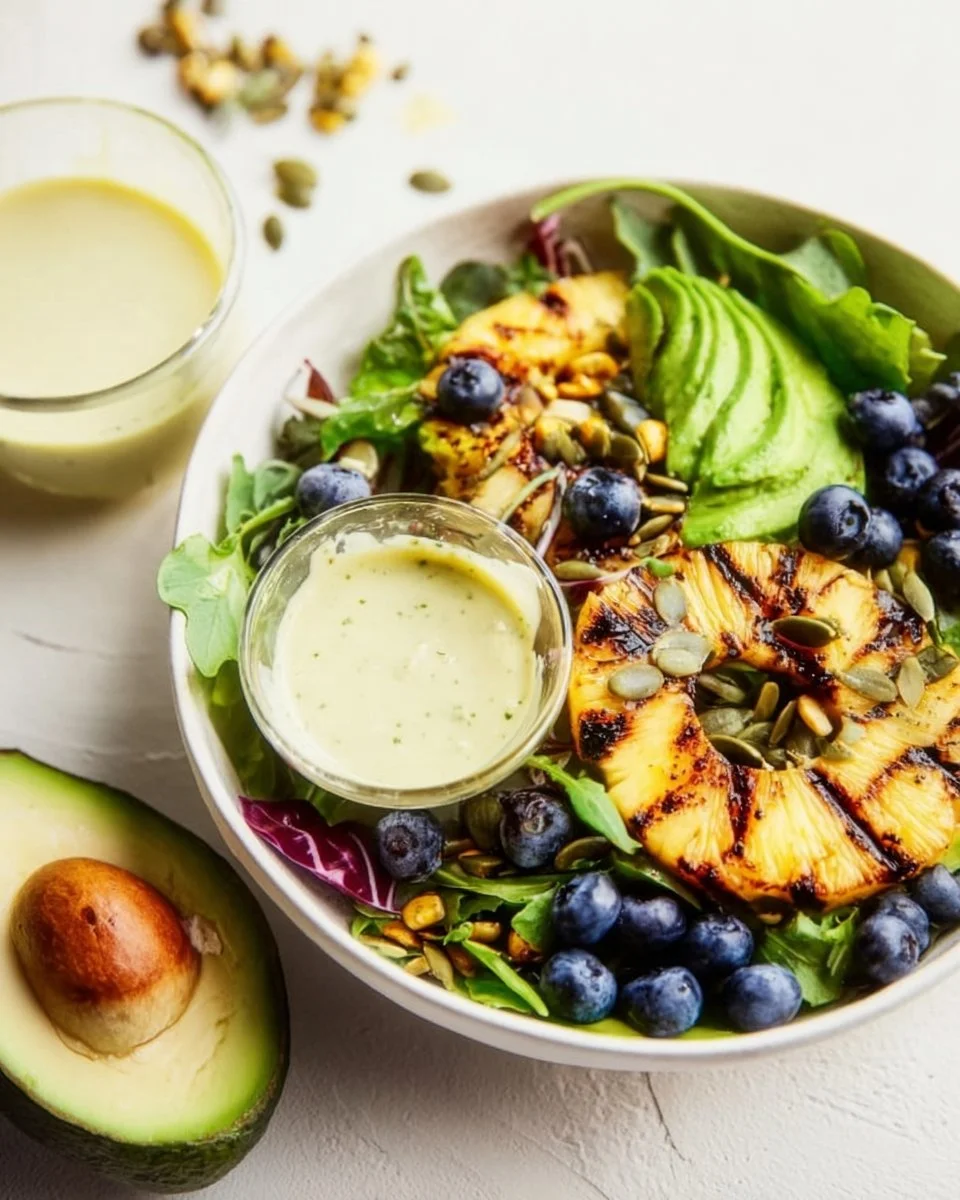 Crispy 30-Minute Copycat Grilled Pineapple Creamy Citrus Dressing Salad