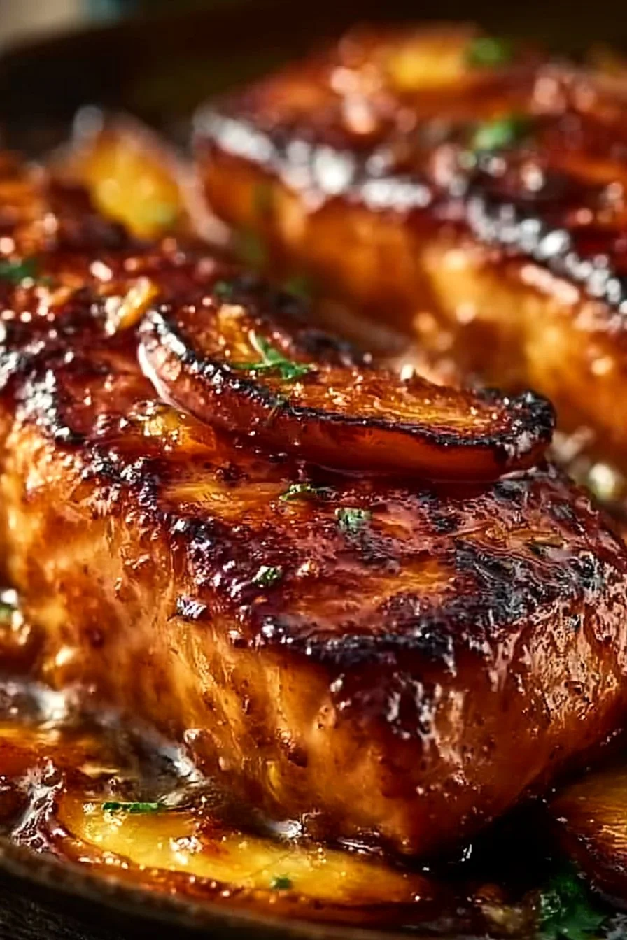 Bourbon Peach Roasted Salmon
