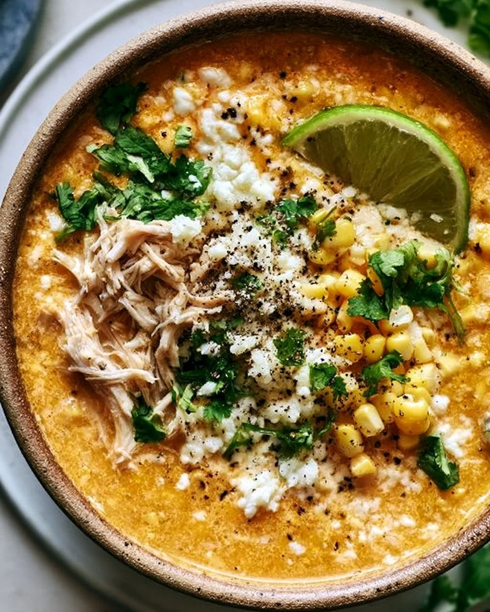 Creamy 20-Minute Copycat Cotija Mexican Street Corn Soup