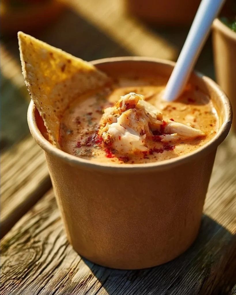 Bowl of creamy coconut crab stew, garnished and served with fresh herbs.