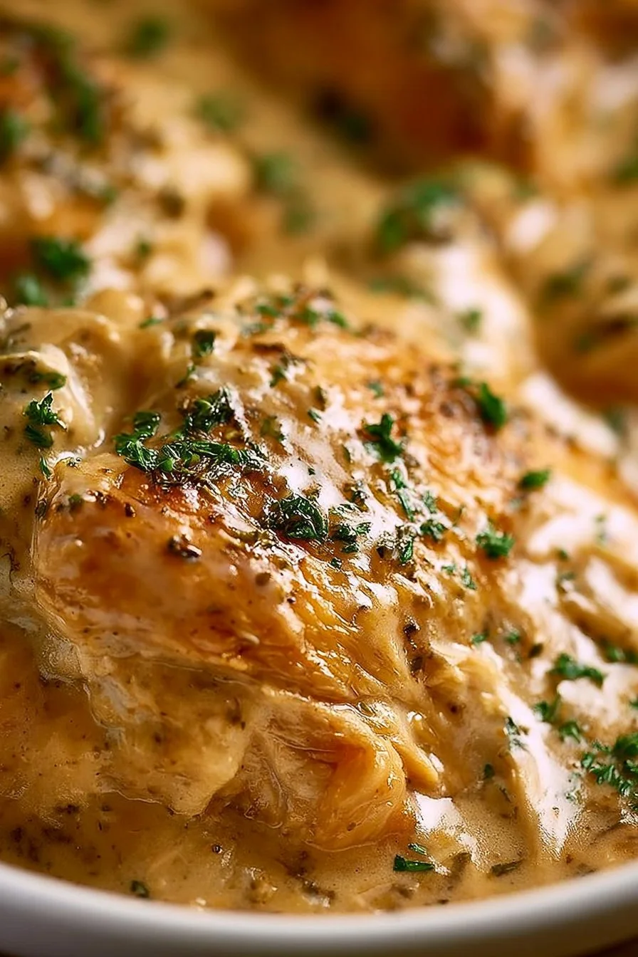 Crockpot Chicken with Creamy Gravy