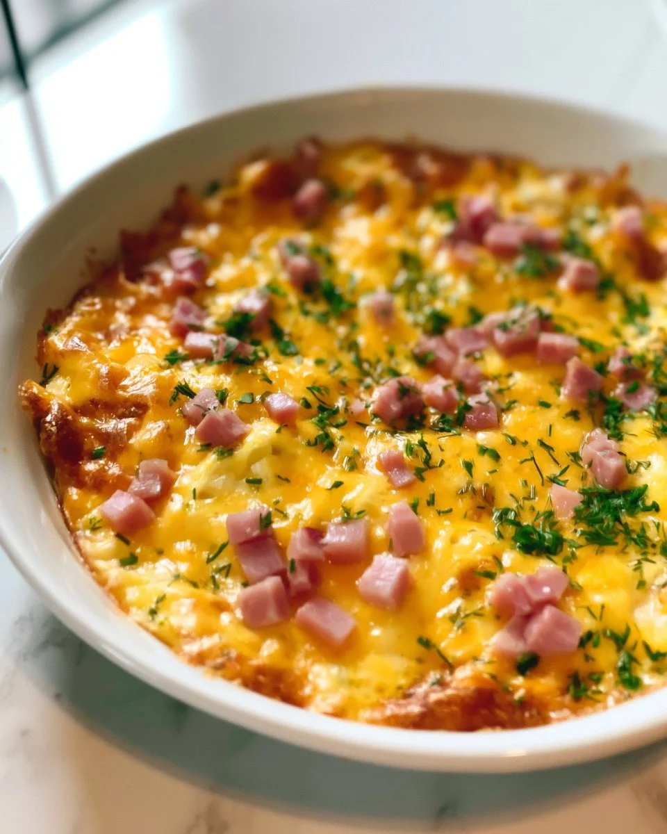 Ham and Cheese Croissant Bake