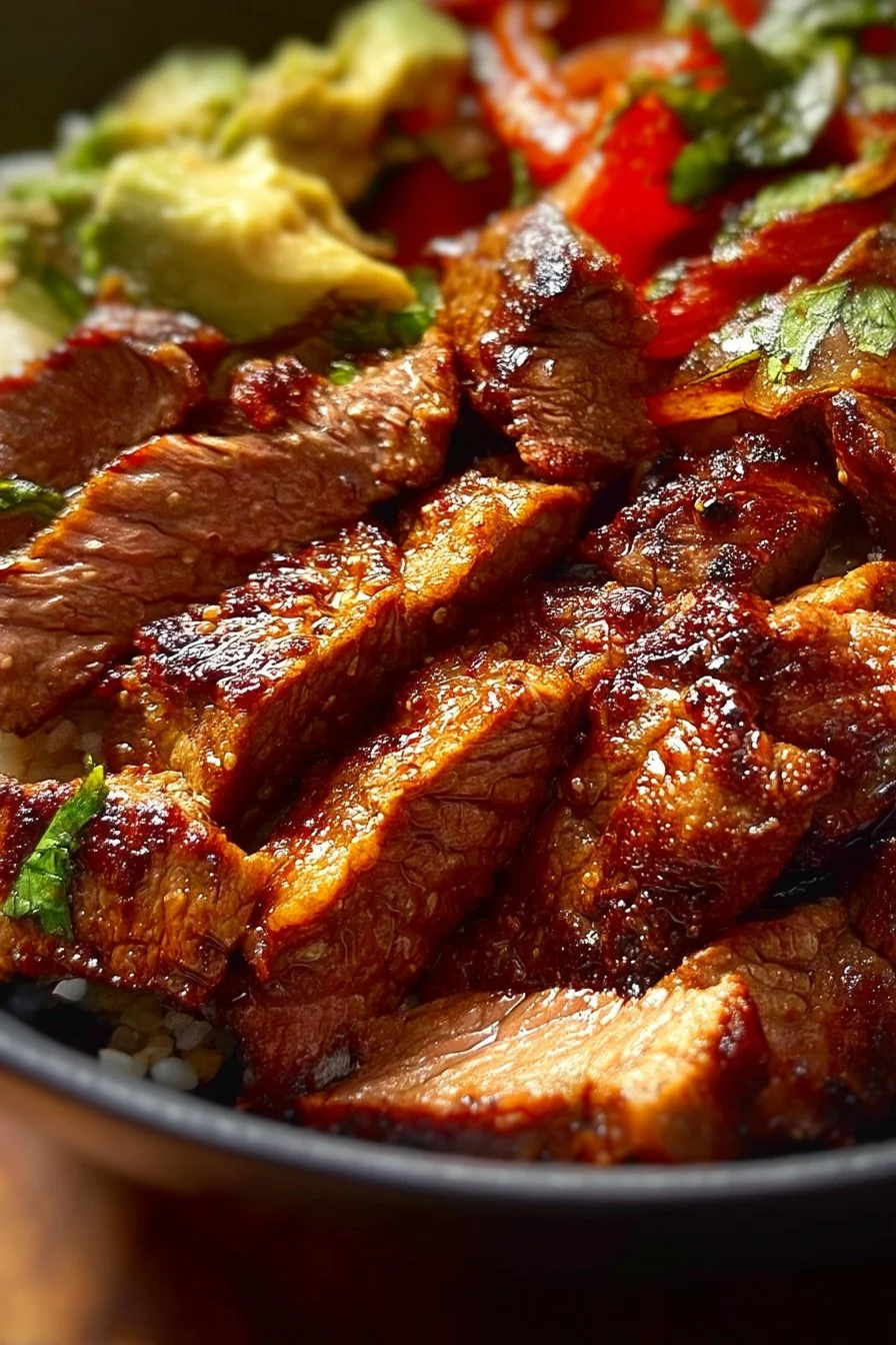 High-Protein Low-Carb Steak Fajita Bowl