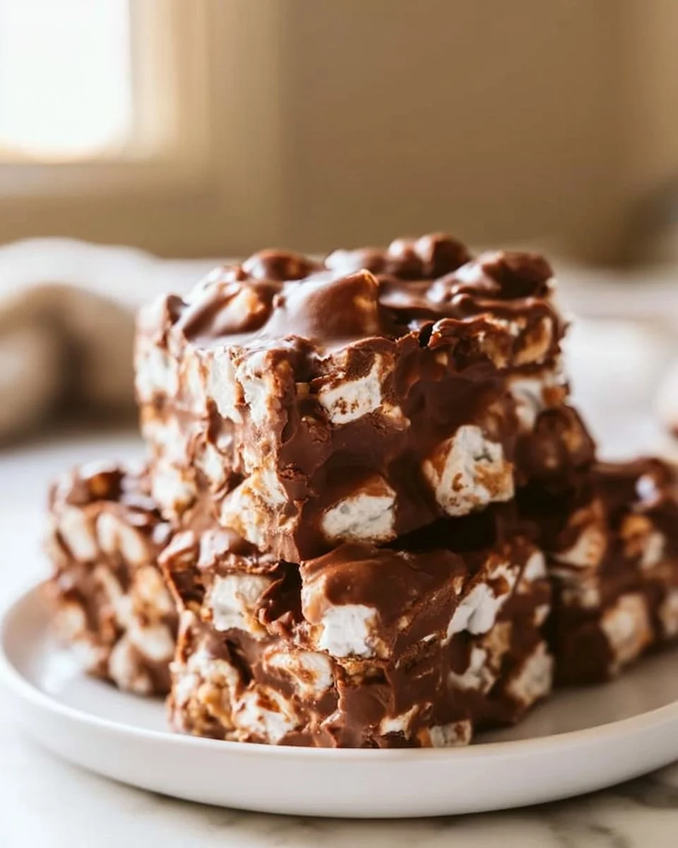 No Bake Rocky Road Bars
