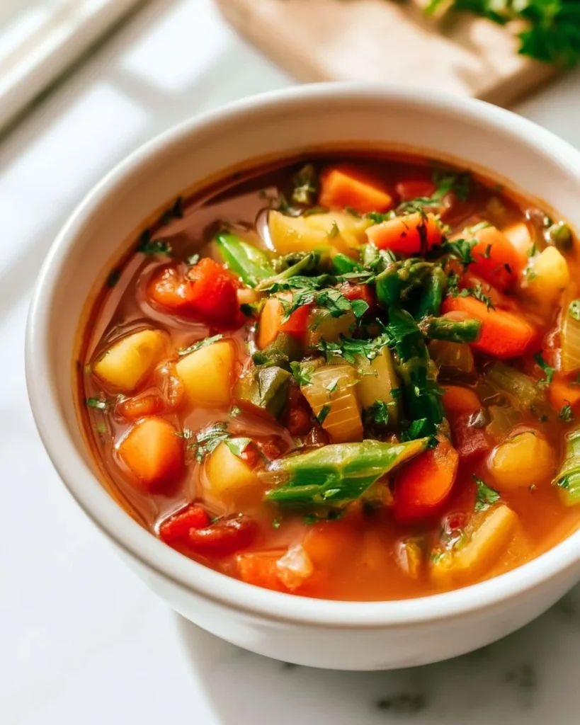 One-Pot Creamy Vegetable Soup prepared in 20 minutes