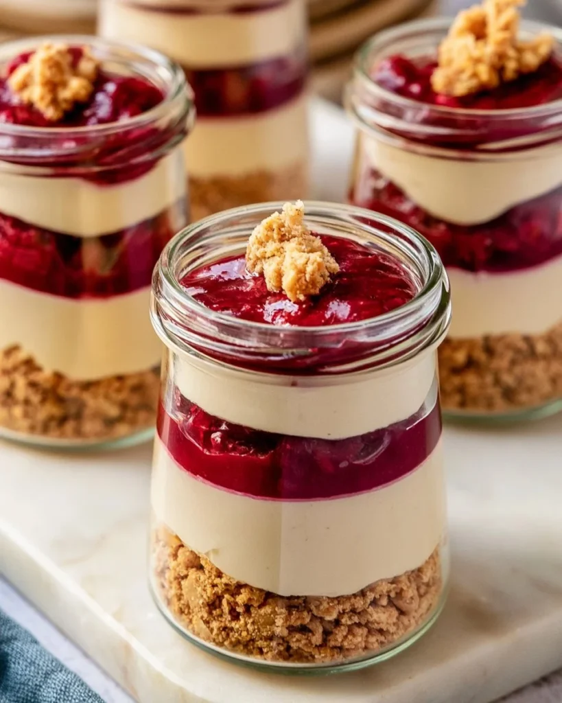 Easy high protein cheesecake jars recipe, perfect snack inspiration from TikTok.