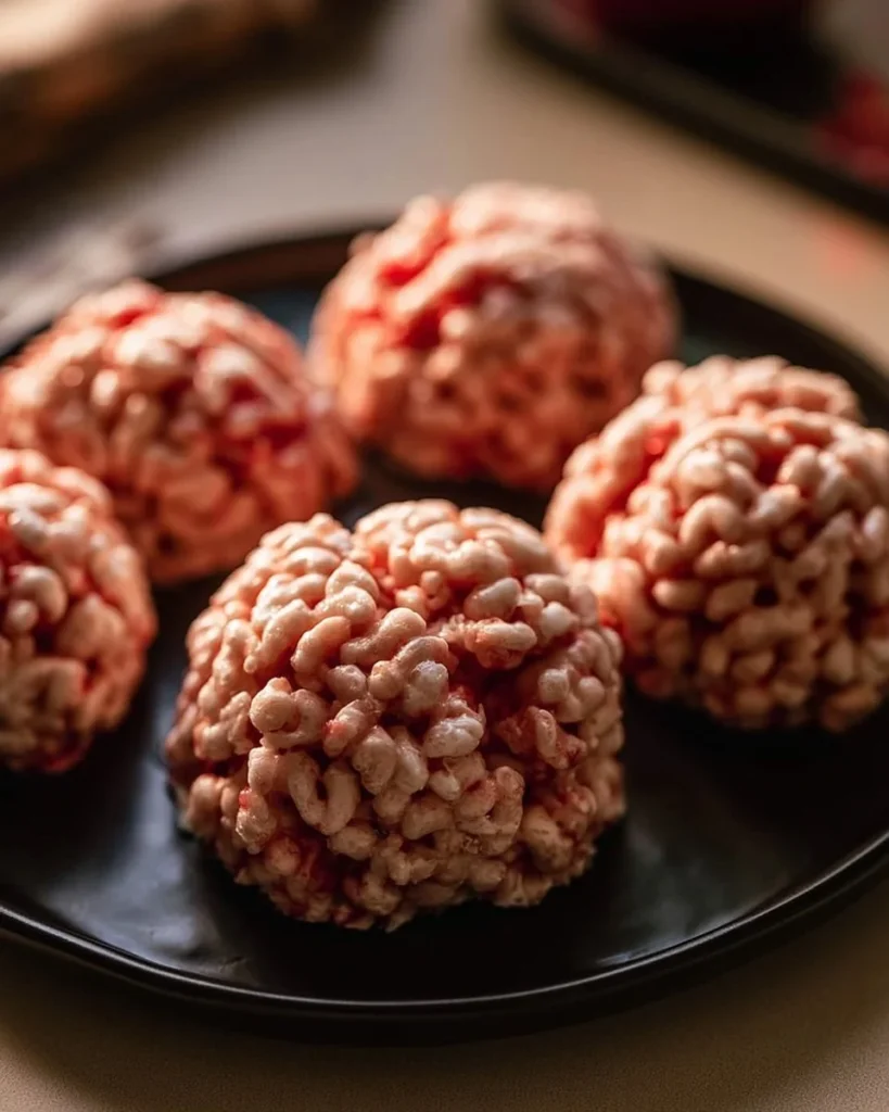 Halloween Rice Krispies Treats decorated with spooky designs